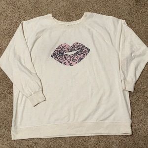 Wildfox sweatshirt with lip detail